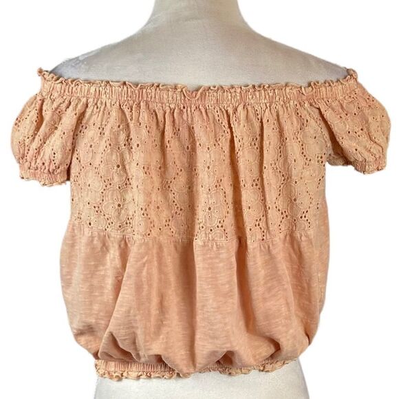 ALTAR’D STATE Peach Off The Shoulder Top, Size L - Picture 2 of 2